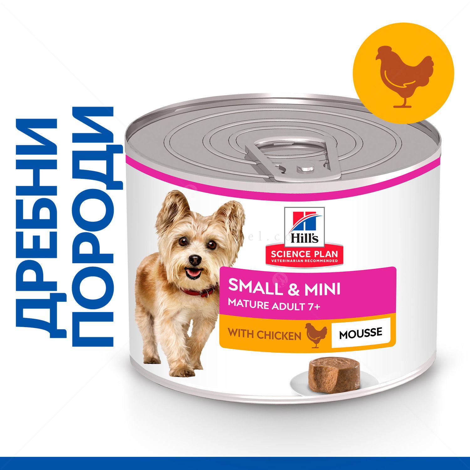 HILL’S Science Plan 200 гр Mature Adult 7+ Small&Mini Mousse Chicken