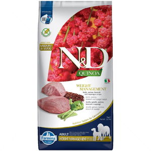 N&D Dog 7 кг Quinoa Medium&Maxi Weight Management Lamb, broccoli and asparagus