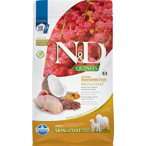 N&D Dog 2.500 кг Quinoa Medium&Maxi Skin&Coat Quail, coconut and tumeric