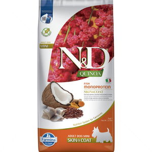 N&D Dog 7 кг Quinoa Mini Skin&Coat Herring, coconut and turmeric