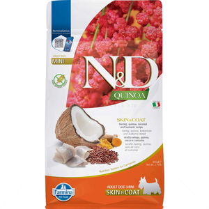 N&D Dog 0.800 кг Quinoa Mini Skin&Coat Herring, coconut and turmeric