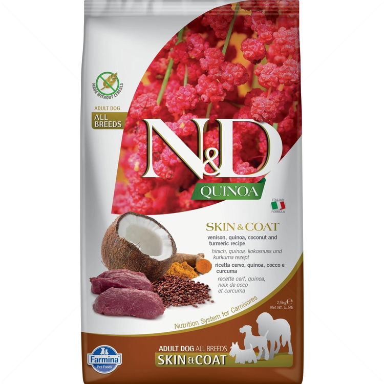 N&D Dog 2.500 кг Quinoa Skin&Coat Venison, coconut and tumeric