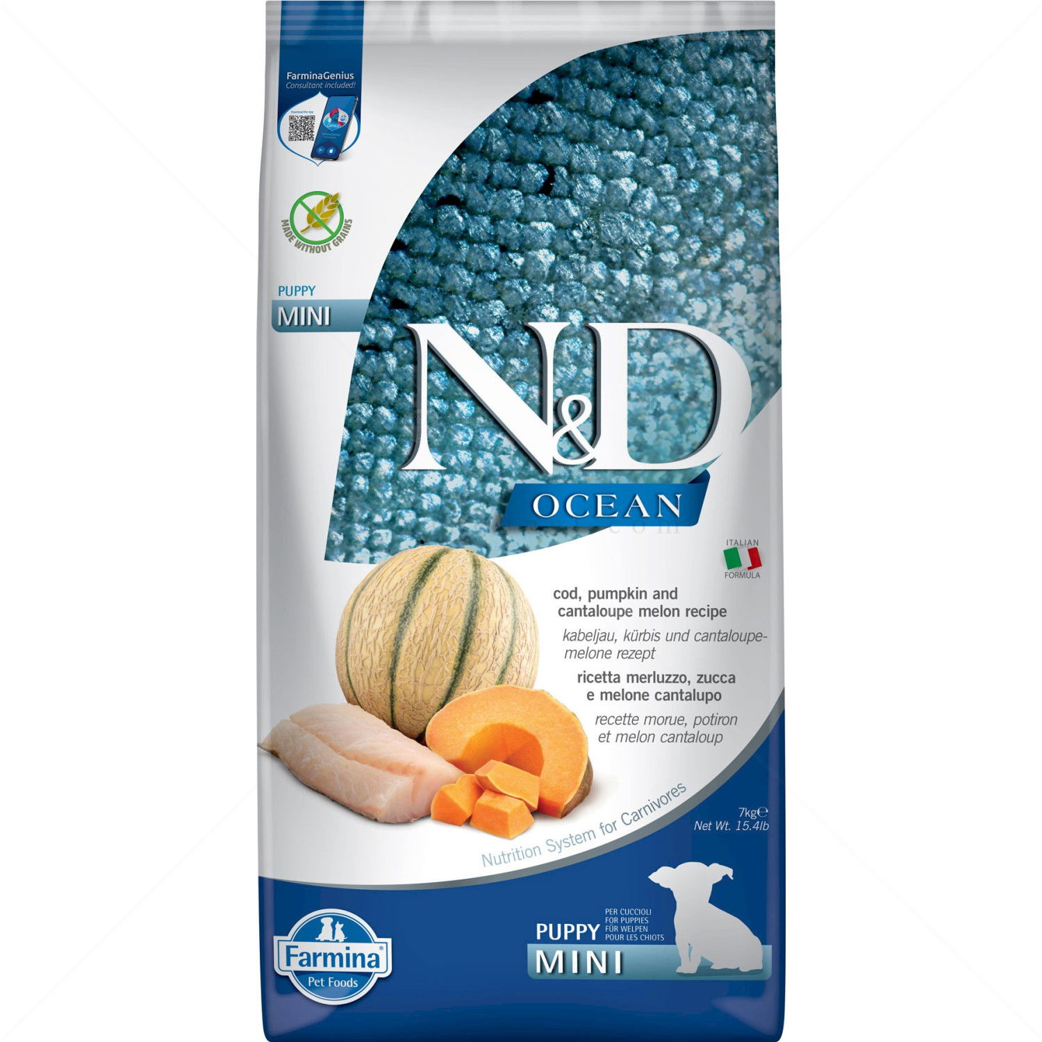 N&D Ocean Dog 7 кг Pumpkin Puppy Mini Codfish & Cantaloupe