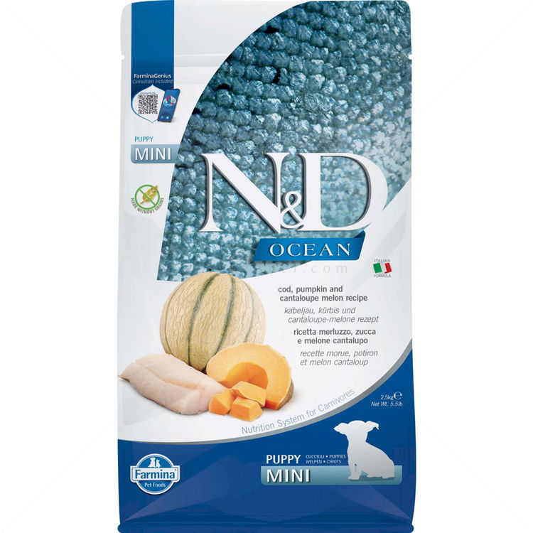 N&D Ocean Dog 2.500 кг Pumpkin Puppy Mini Codfish & Cantaloupe