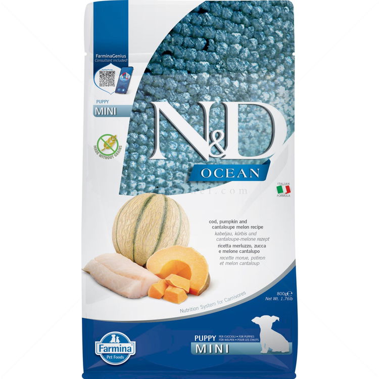 N&D Ocean Dog 0.800 кг Pumpkin Puppy Mini Codfish & Cantaloupe