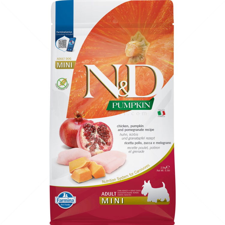 N&D Dog 2.500 кг Pumpkin Adult Mini Chicken & Pomegranate