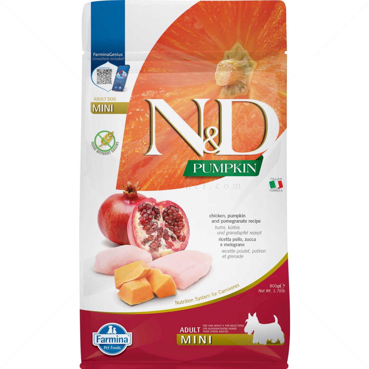N&D Dog 0.800 кг Pumpkin Adult Mini Chicken & Pomegranate