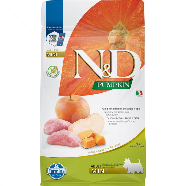 N&D Dog 0.800 кг Pumpkin Adult Mini Boar & Apple