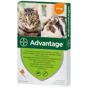 Пипети за външно обезпаразитяване ADVANTAGE Spot on 4x0.4 ml