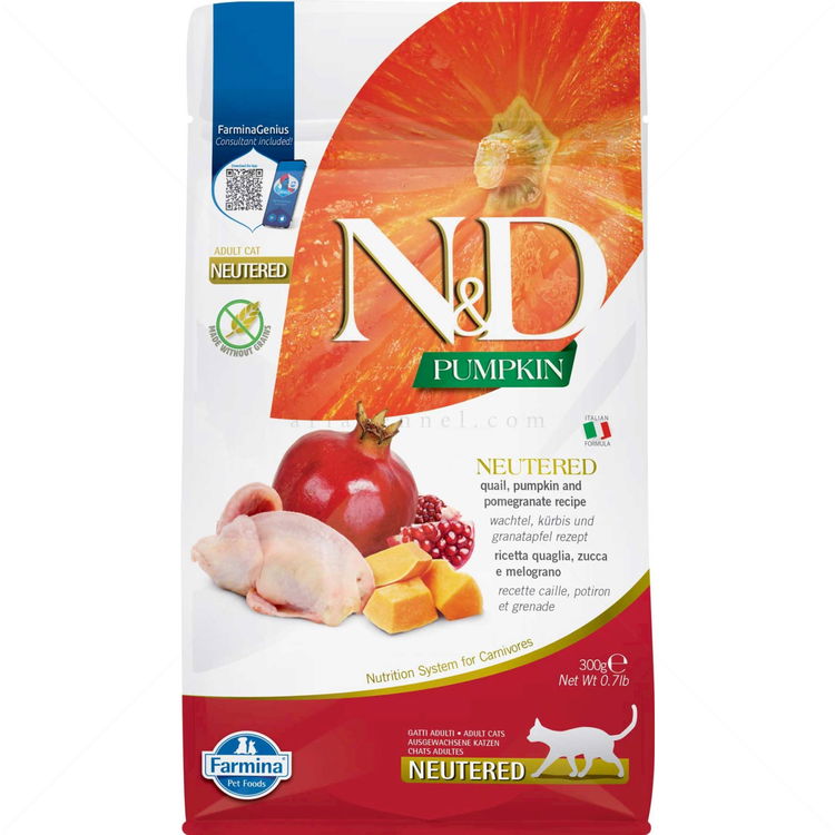 N&D Cat 0.300 кг. Pumpkin Quail Adult Neutered