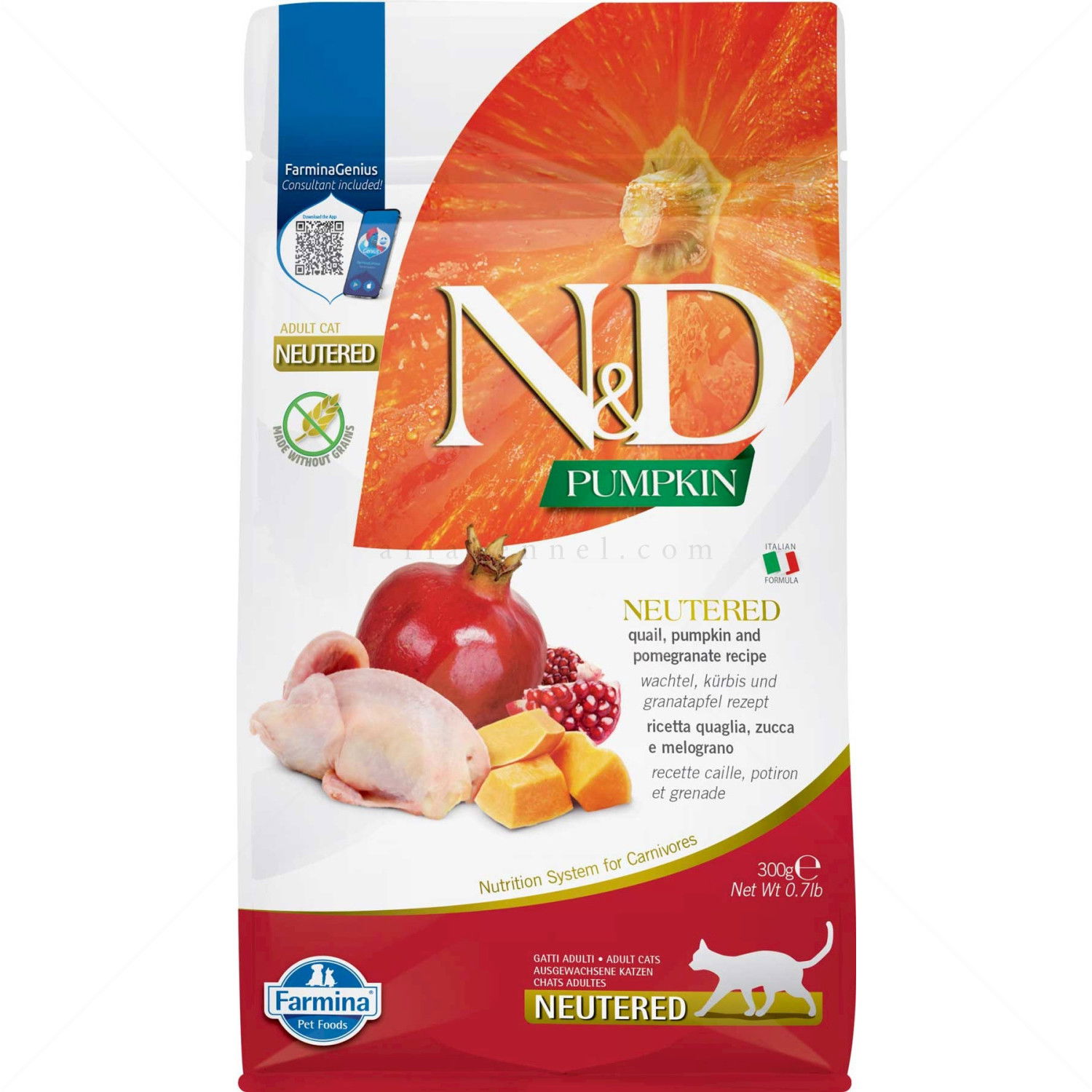 N&D Cat 0.300 кг. Pumpkin Quail Adult Neutered