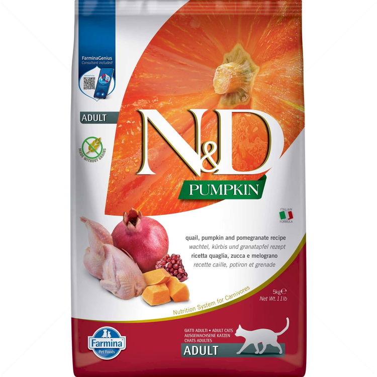 N&D Cat 5 кг Pumpkin Quail Adult