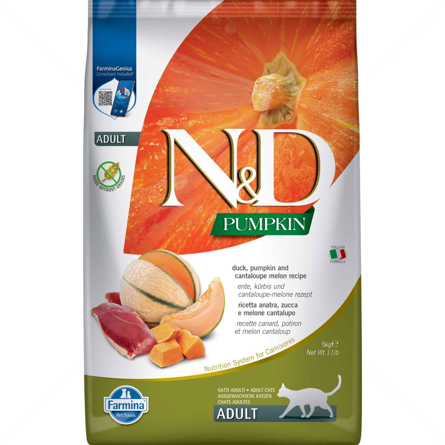 N&D Cat 5 кг Pumpkin Duck Adult