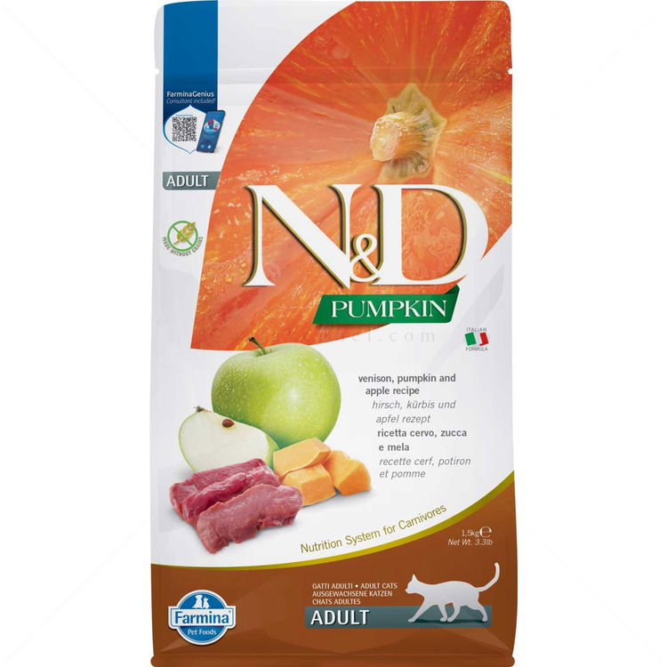 N&D Cat 1.500 кг. Pumpkin Venison Adult