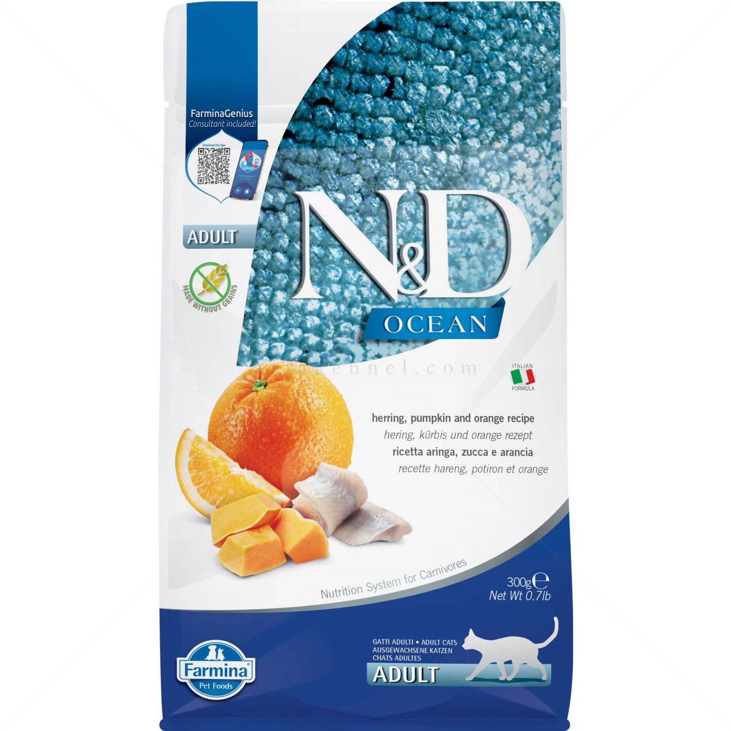 N&D Ocean Cat 0.300 кг. Pumpkin Herring Adult