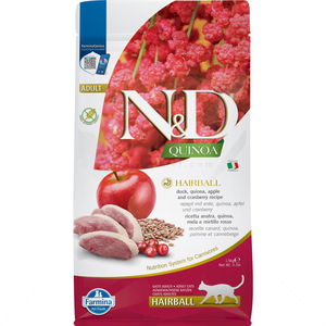 N&D Cat 1.500 кг Quinoa Hairball Duck&Cranberry