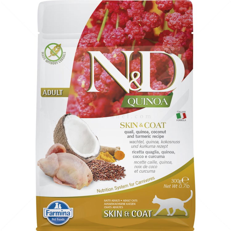 N&D Cat 0.300 кг. Quinoa Skin & Coat Quail