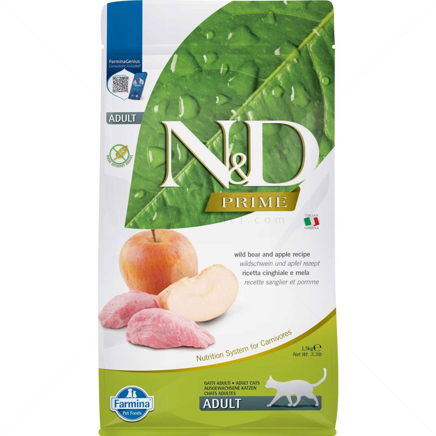 N&D Cat 1.500 кг. Prime Boar Adult