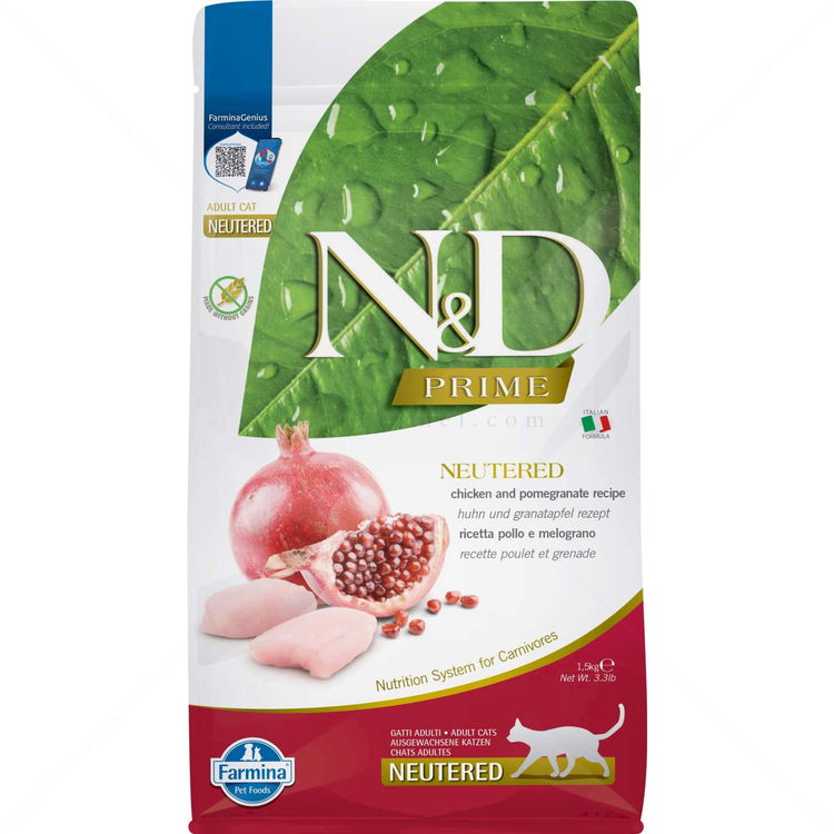 N&D Cat 1.500 кг. Prime Chicken Adult Neutered