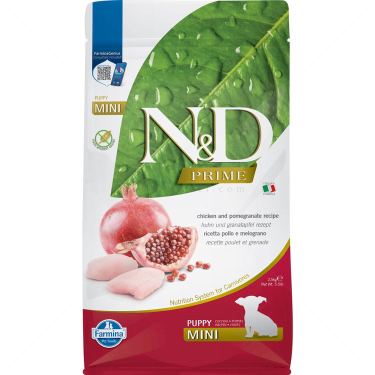 N&D Dog Prime 2.500 кг Puppy Mini Chicken and pomegranate