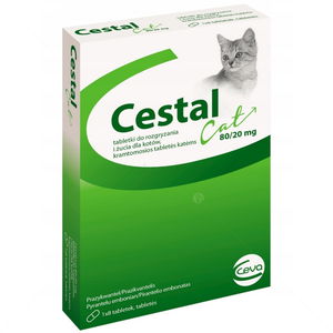 Таблетки за вътрешно обезпаразитяване за котка CESTAL Cat