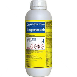 ЦИПЕРМЕТРИН Комбо 1 л Препарат против мухи, мравки, комари, хлебарки, стоножки, бълхи и кърлежи