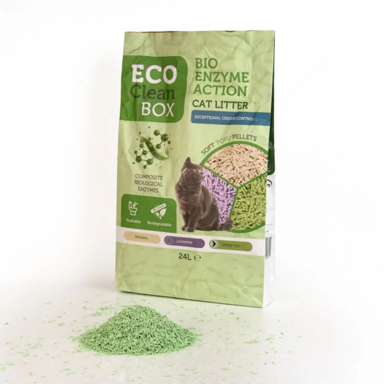ECO CLEAN BOX 24 л/10 кг Тофу - с био ензими, зелен чай