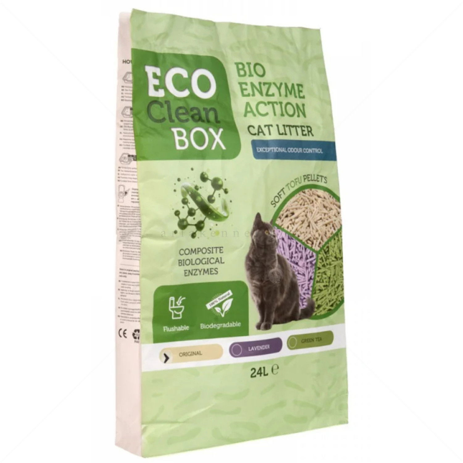 ECO CLEAN BOX 24 л/10 кг Тофу - с био ензими, натурална