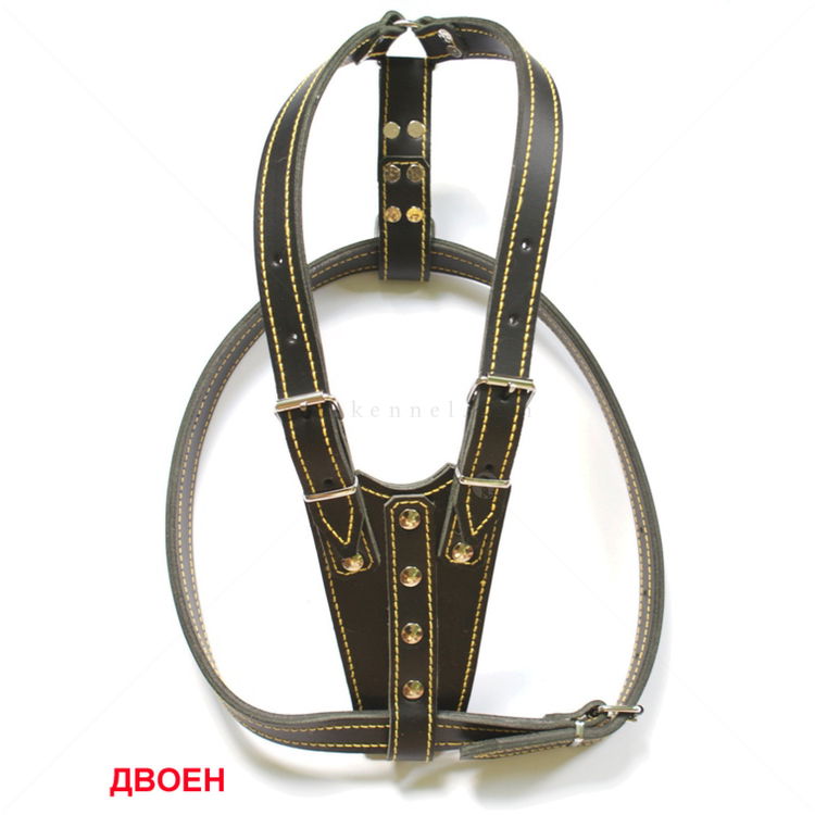 МИАЗОО Нагръдник за много едри породи кучета, двойна кожа с шев