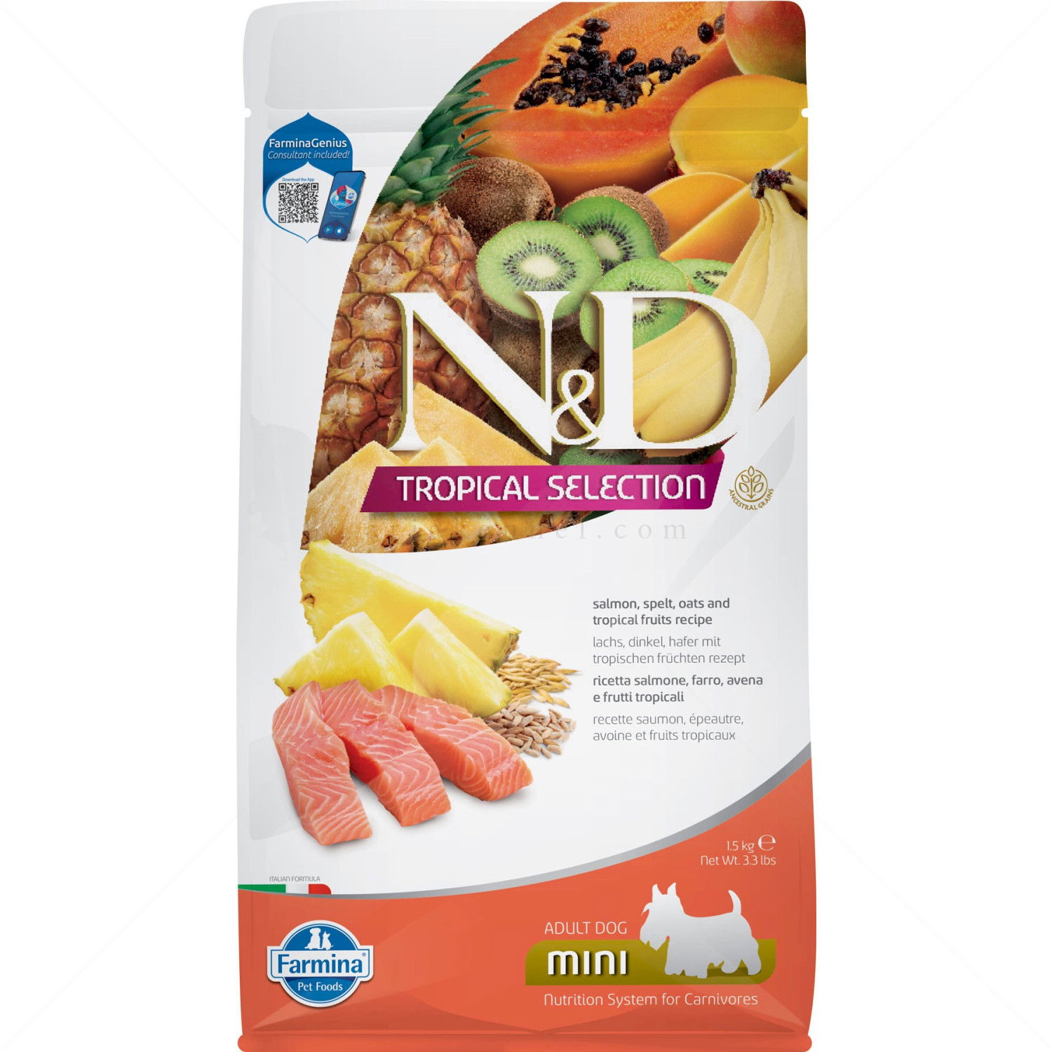 N&D Dog 1.5 кг Adult Mini Salmon Tropical Selection