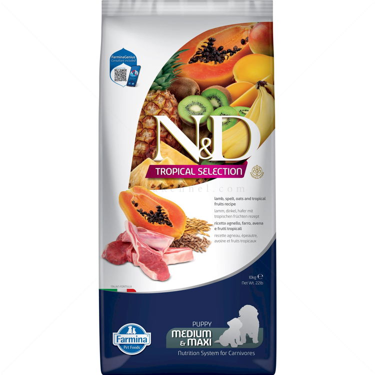 N&D Dog 10 кг Puppy Medium&Maxi Lamb Tropical Selection