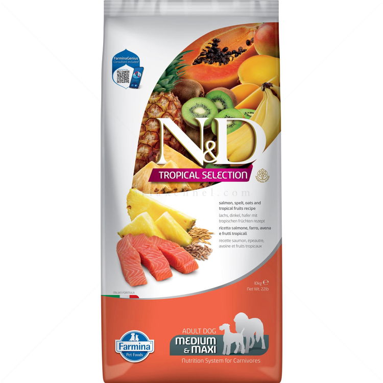 N&D Dog 10 кг Adult Medium&Maxi Salmon Tropical Selection