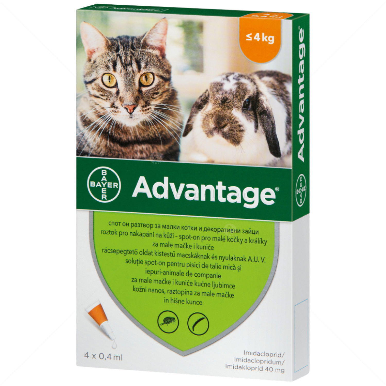 Пипета за външно обезпаразитяване ADVANTAGE Spot on 1x0.4 ml