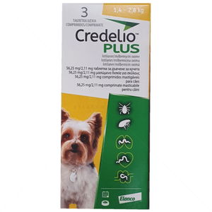 Комбинирана таблетка за вътрешно и външно обезпаразитяване CREDELIO PLUS 1x56.25 mg