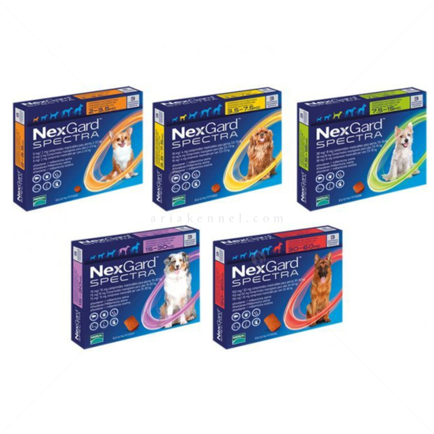 Комбинирана таблетка за вътрешно и външно обезпаразитяване NEXGARD SPECTRA 1x19/4 mg