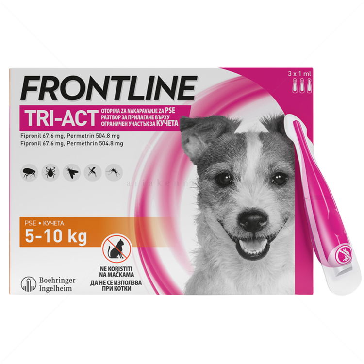 Пипета за външно обезпаразитяване FRONTLINE TRI-ACT 1x1 мл