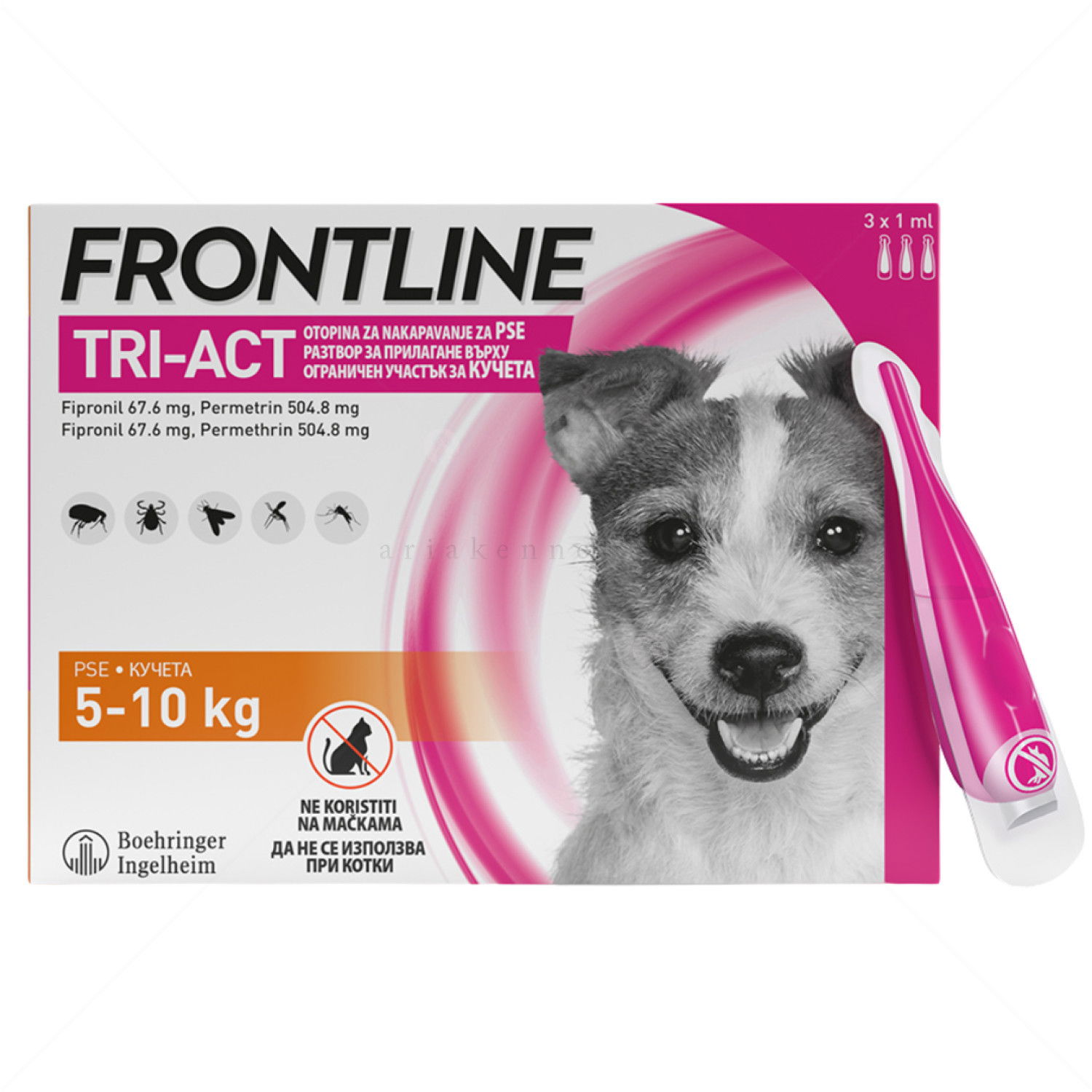 Пипета за външно обезпаразитяване FRONTLINE TRI-ACT 1x1 мл