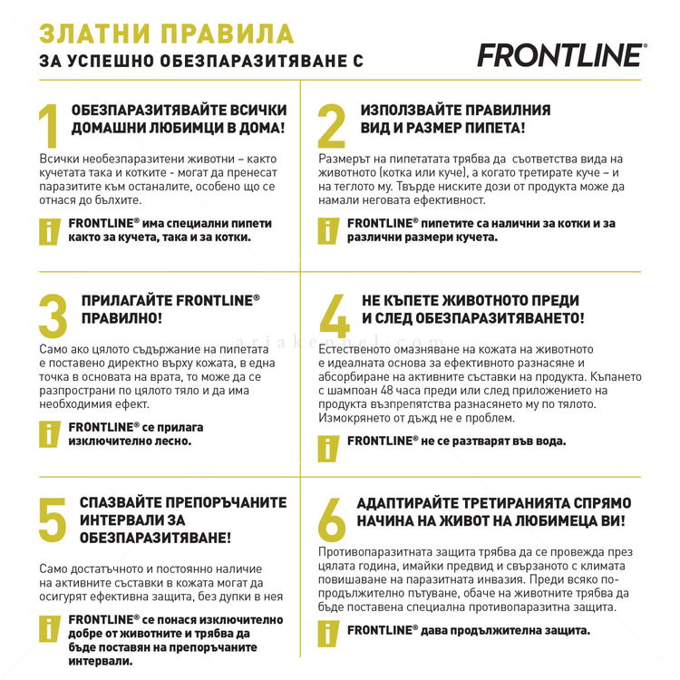 Пипета за външно обезпаразитяване FRONTLINE TRI-ACT 1x4 мл