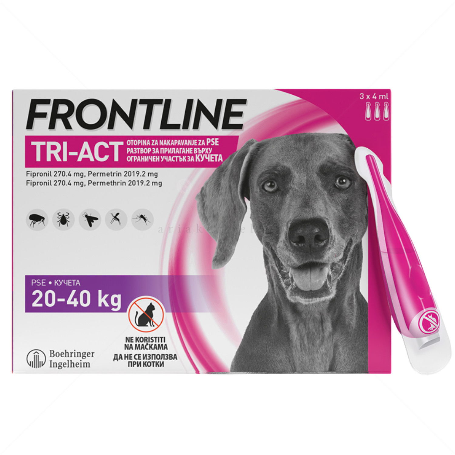 Пипета за външно обезпаразитяване FRONTLINE TRI-ACT 1x4 мл