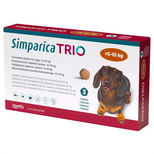 Комбинирана таблетка за вътрешно и външно обезпаразитяване SIMPARICA TRIO 1x12 mg