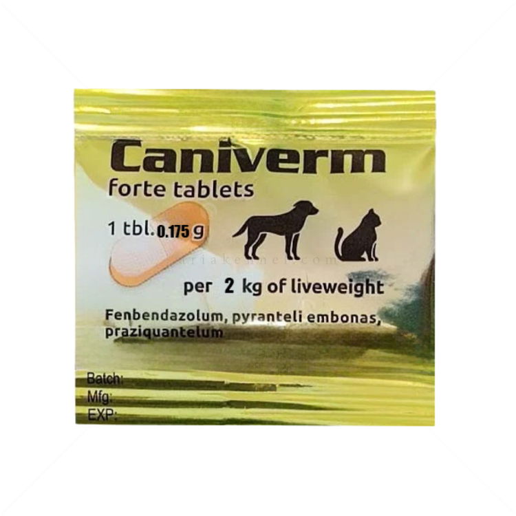 Таблетка за вътрешно обезпаразитяване CANIVERM 0.175 g за малки кучета и котки