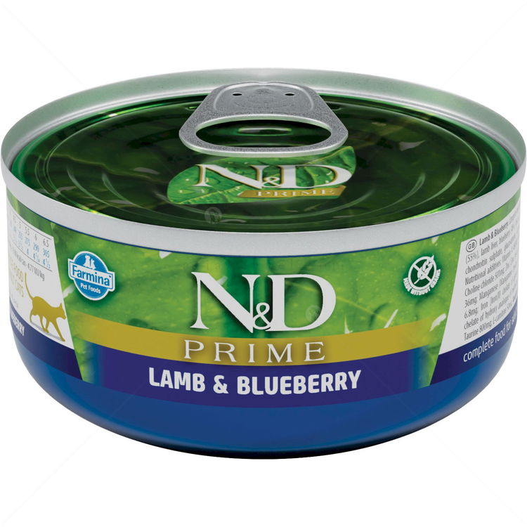 N&D Cat Prime Lamb&Blueberry 70 гр - с агнешко месо и боровинки