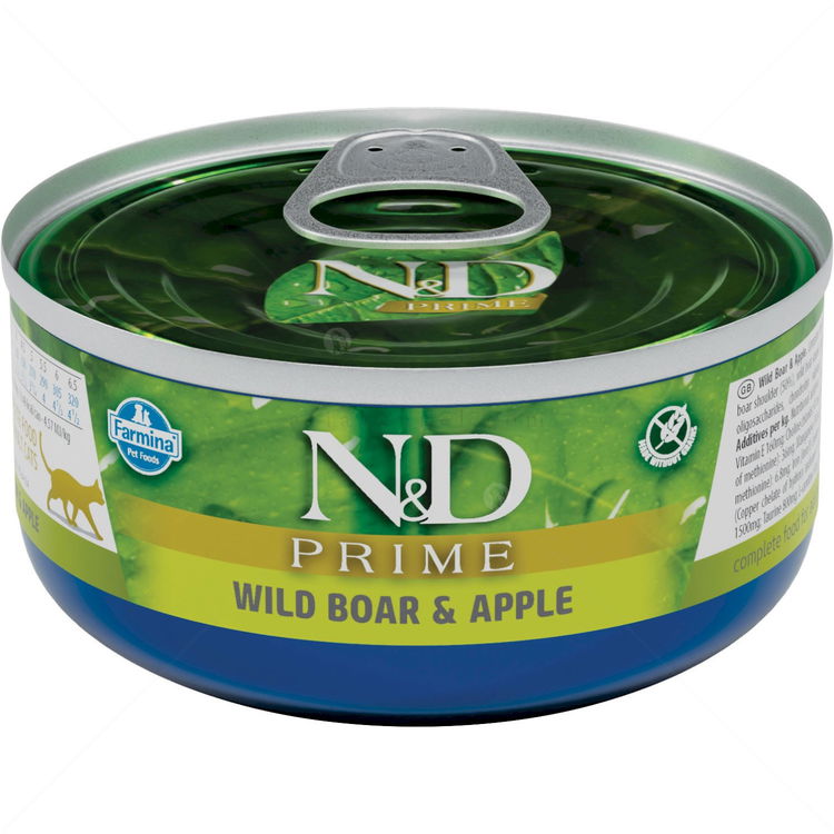 N&D Cat Prime Wild boar&Apple  70 гр - с глиганско месо и ябълка