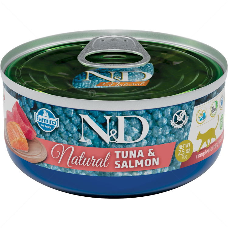 N&D Cat 6х70 гр Natural Fish Trio Menu - рибно меню