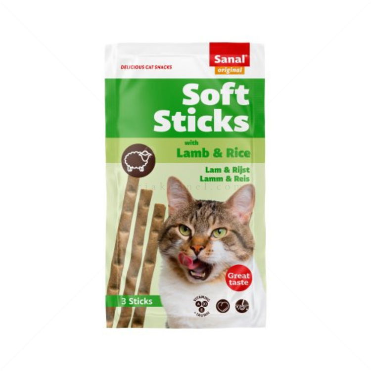Солети с агнешко месо и ориз SANAL Soft Sticks 3 бр/опаковка