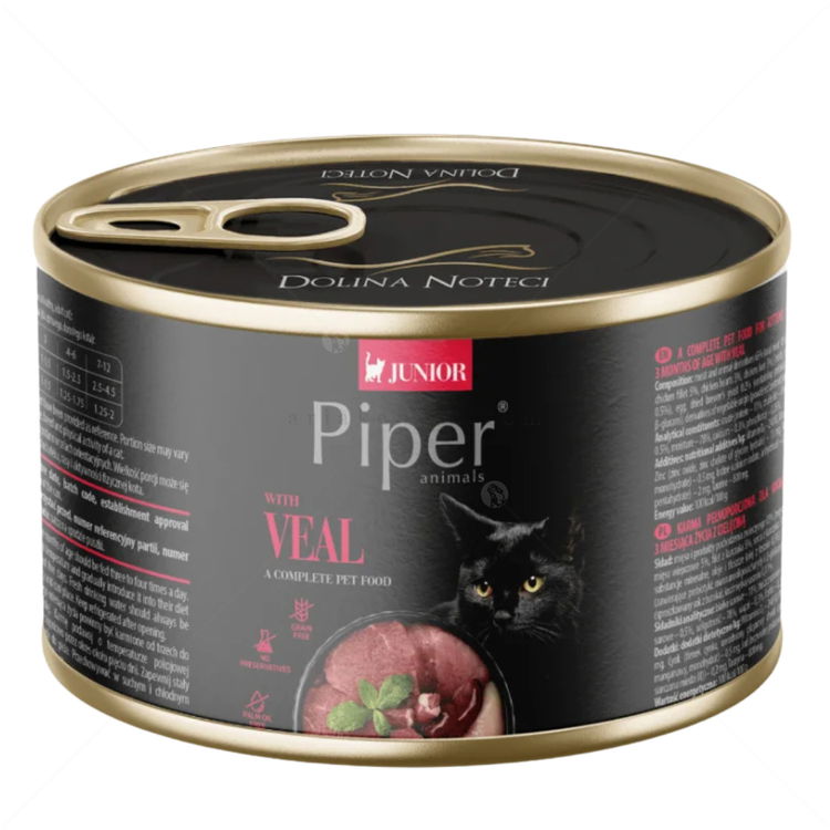 PIPER Kitten 185 гр Консерва с телешко месо