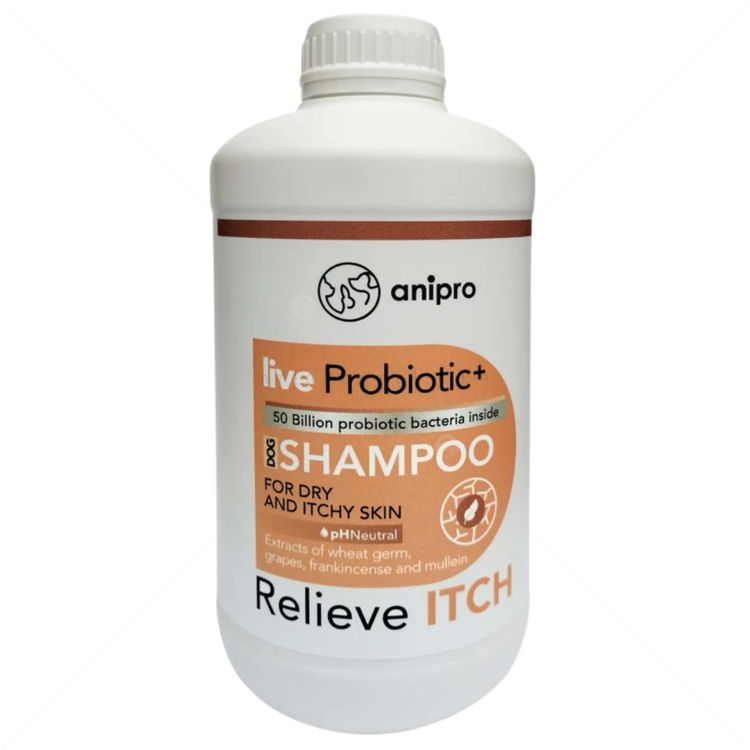 Пробиотичен шампоан при суха и сърбяща кожа ANIPRO Live Probiotic+ Reliеve Itch, 1000 мл