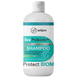 Пробиотичен шампоан за чувствителна и склонна към алергии кожа ANIPRO Live Probiotic+ Protect Biom, 250 мл