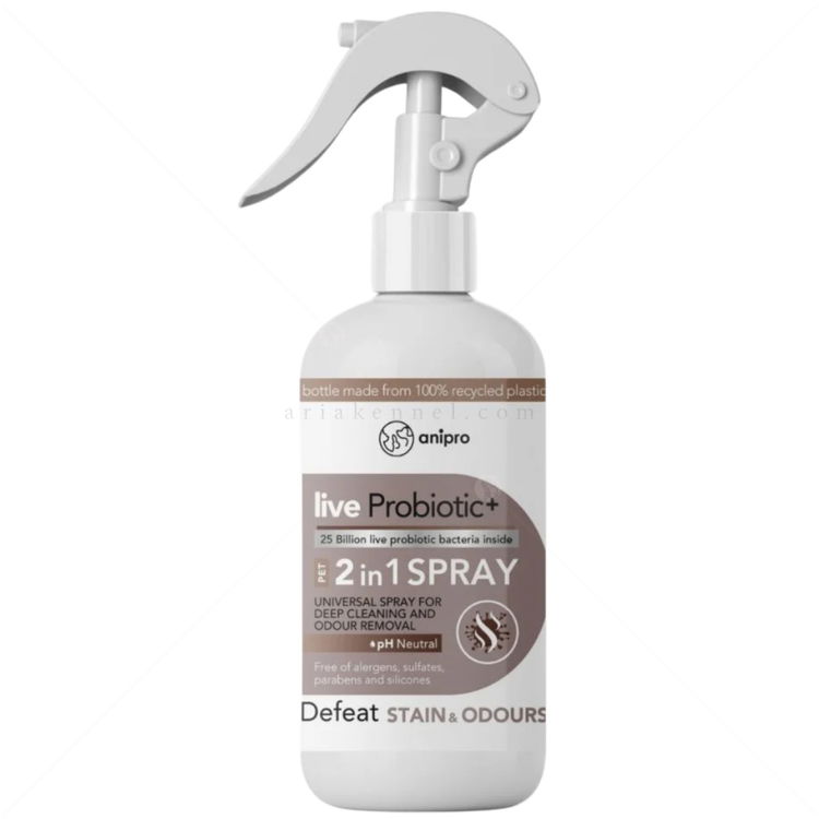 Пробиотичен спрей за премахване на петна и миризми от домашни любимци ANIPRO Live Probiotic+ Defeat Stаin & Odour, 500 мл
