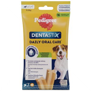 Лакомство за дентална хигиена за кучета с тегло 5 - 10 кг PEDIGREE Dentastix, 110 гр